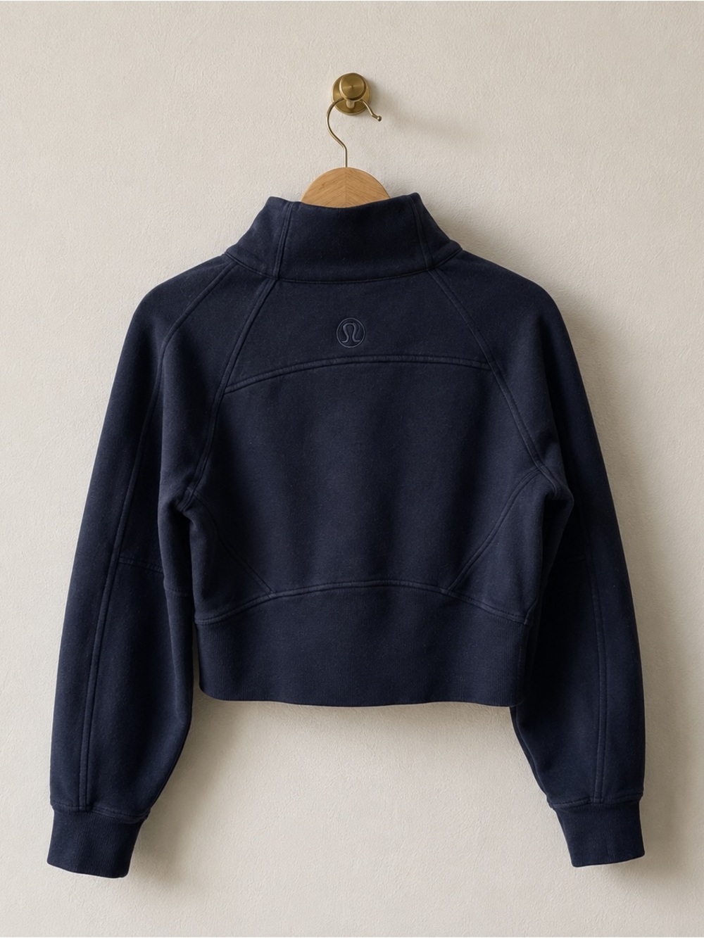 lululemon athletica Navy Half-Zip Cropped Pullover - Picture 2 of 3